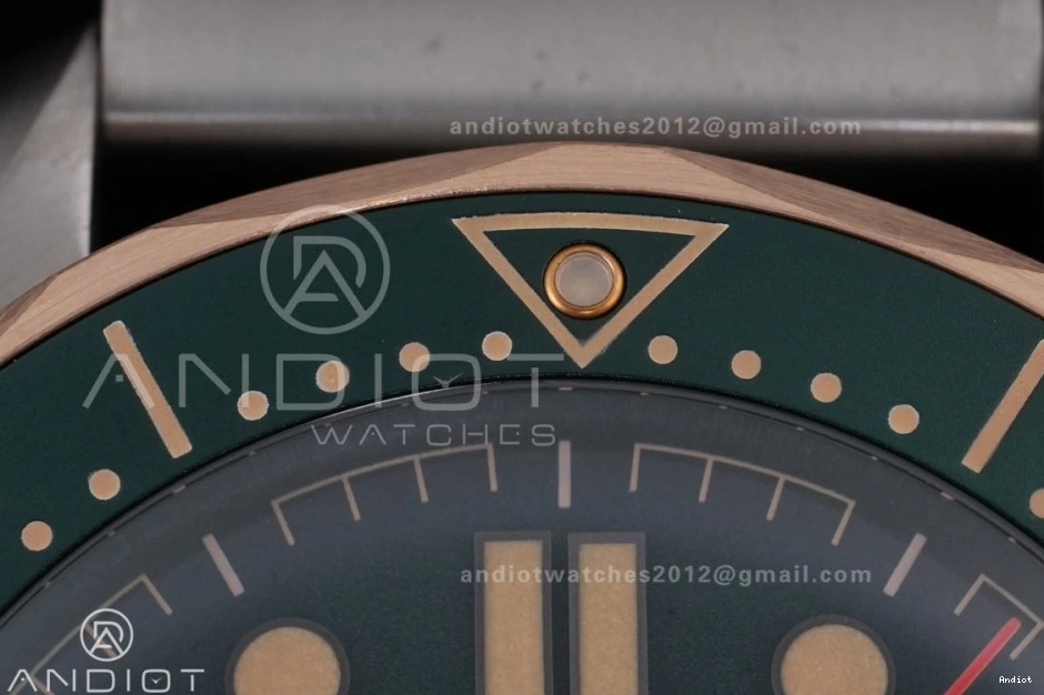 Seamaster on 1:1 VSF Best Mesh Rose Diver Green 300M Edition Dial A8806 Bracelet Gold 1224